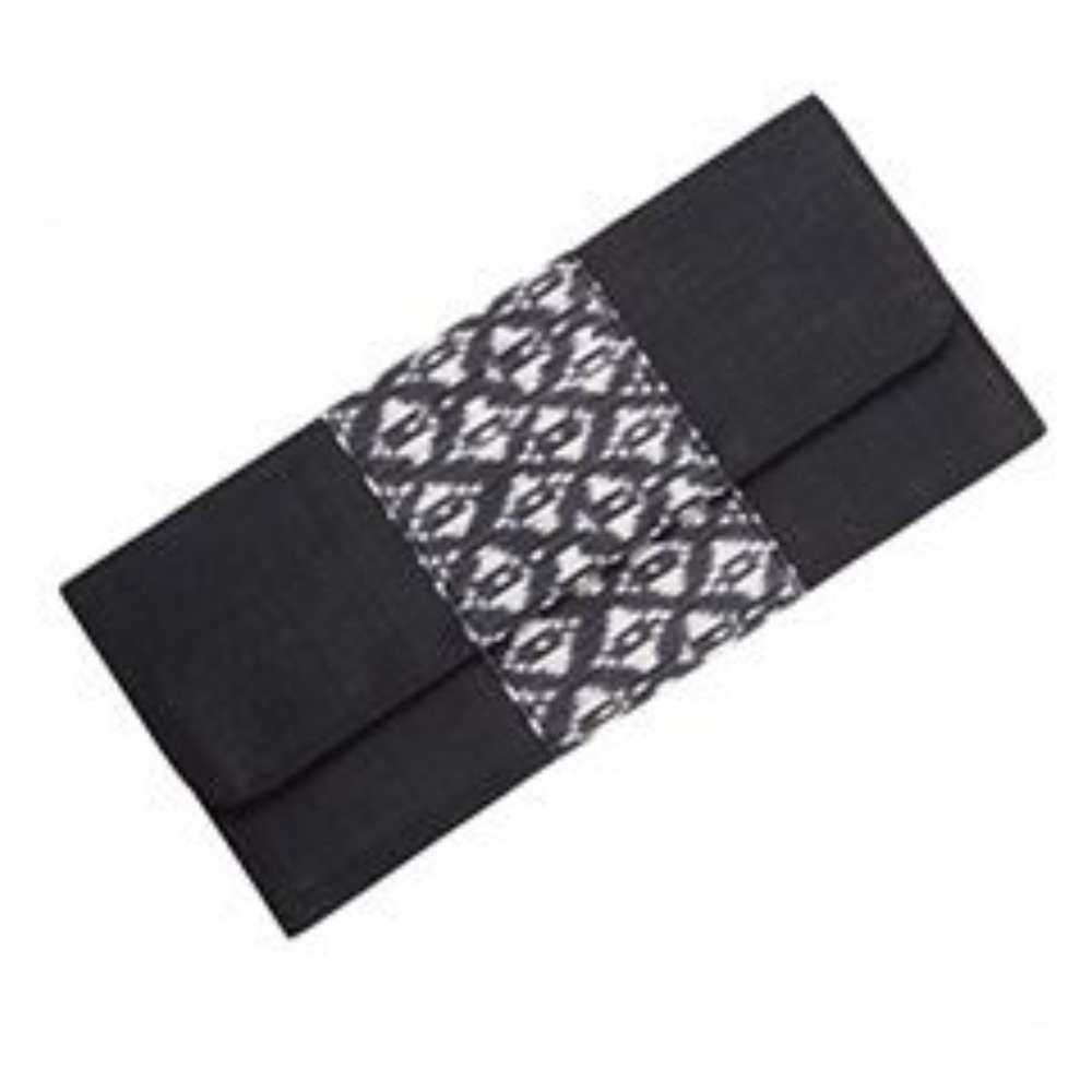 Artisan Made Black Silk Wallet